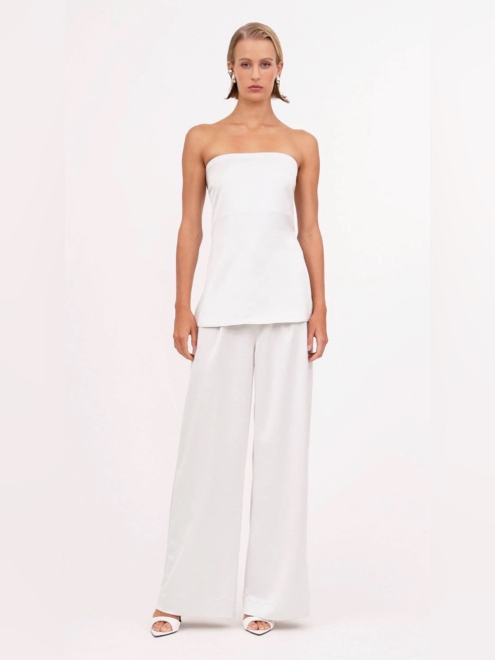 Nonchalant Label Veronica Top in Pearl Color.